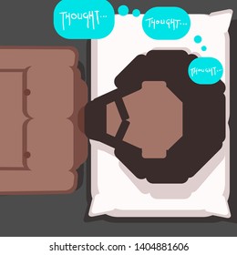 Black man lying in bed on pillow thinking
