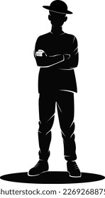 black man silhouette, and businessman vector