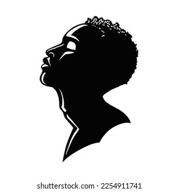 black man silhouette vector illustration