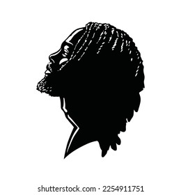 black man silhouette vector illustration