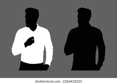 Silhouette des Schwarzen Man, Vektorgrafik