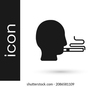 Black Man Smoking Cigarette Icon Isolated Stock Vector (Royalty Free ...