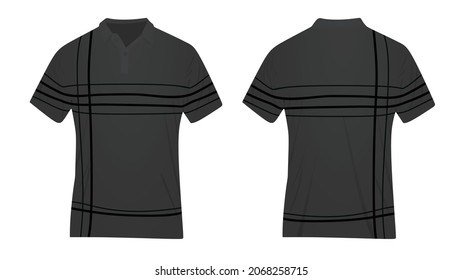 Black man t shirt line pattern. vector illustration