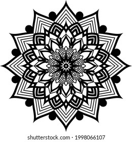 Black Mandala für Design | Mandala Circular muster design for Henna, Mehndi, tattoo, decoration.
Dekorative Ornamente im orientalischen Stil. Farbige Buchseite.
