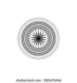 Black Mandala element on white background vector illustration.