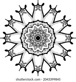 Black Mandala High Res Illustration