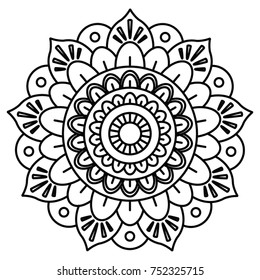 Black Mandala Illustration Vector - For Coaches, Doula, Yoga, Meditation Teachers, Health And Wellness Concept