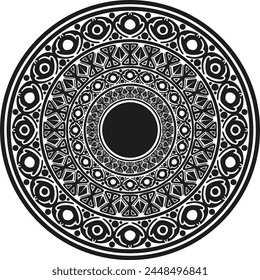 Black Mandala Ornament Vector Design For Decoration