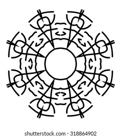 black mandala pattern on white background