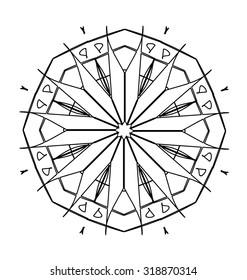 black mandala pattern on white background