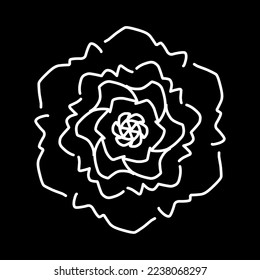 Black mandala. Round Ornament Pattern on white background. Vector illustration