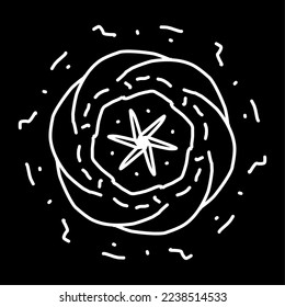 Black mandala. Round Ornament Pattern on white background. Vector illustration