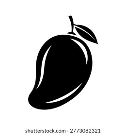 Black mango with leaf fruit white