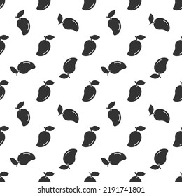 Black mango seamless pattern background.