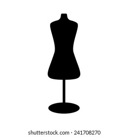 black mannequin icon. isolated on white background. modern vector illustration