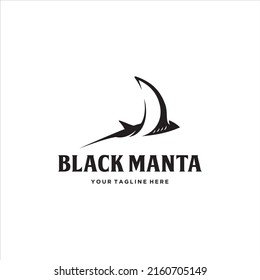 Vector de diseño del logotipo de arte de la línea de manta negra