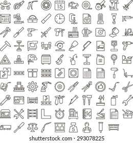 Black Manufacture Icon Set