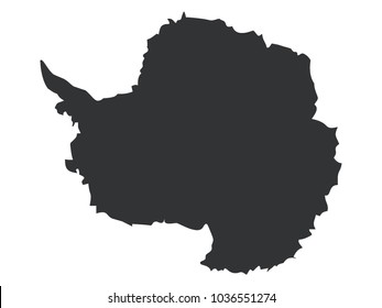 Black Map Antarctica Stock Vector (Royalty Free) 1036551274 | Shutterstock