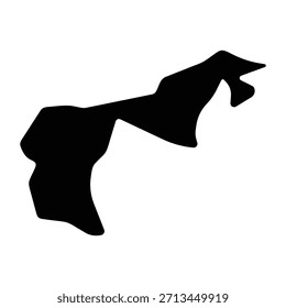 Schwarze Karte von Appenzell Ausserrhoden einzeln auf weißem Hintergrund. Vektorgrafik