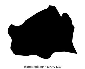 Black Map of the Austrian State of Vienna