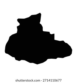 Black map of Badghis isolated on white background. Vector illustration