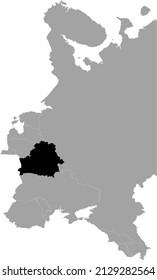 Black Map of Belarus within the gray map of Eastern Europe