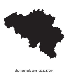black map of Belgium