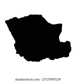 Mapa preto de Bengo isolado no fundo branco. Ilustração vetorial