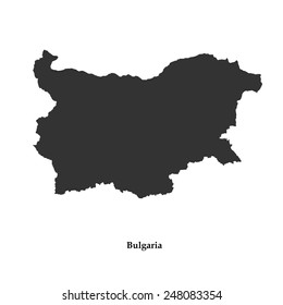 Black map of Bulgaria for your design, concept Illustration.