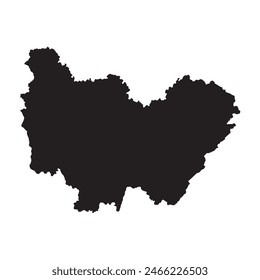 Black map of Burgundy-Free-County province. Vector illustration