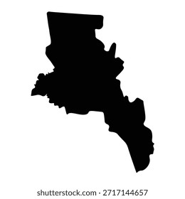 Mapa preto de Catamarca isolado no fundo branco. Ilustração vetorial