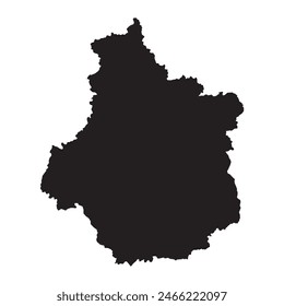 Black map of Centre-Val de Loire province. Vector illustration