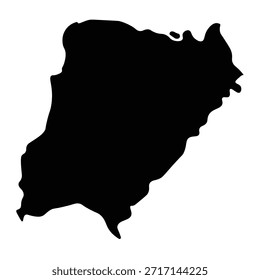 Mapa preto de Corrientes isolado no fundo branco. Ilustração vetorial