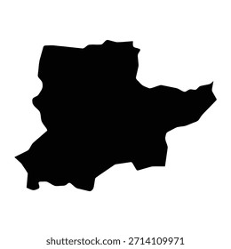 Mapa negro de Daykundi aislado sobre fondo blanco. Ilustración vectorial