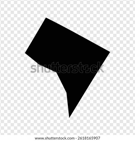 Black map design of Washington DC