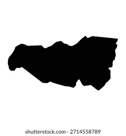 Black map of Encamp isolated on white background. Vector illustration