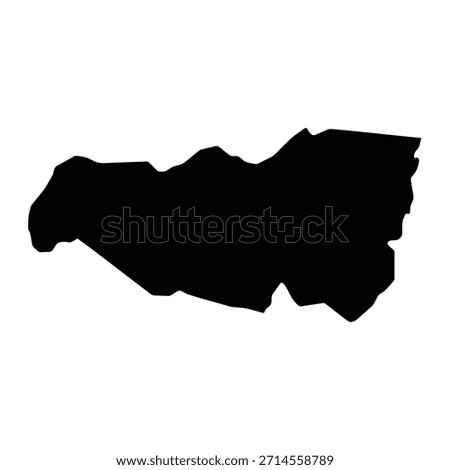 Black map of Encamp isolated on white background. Vector illustration