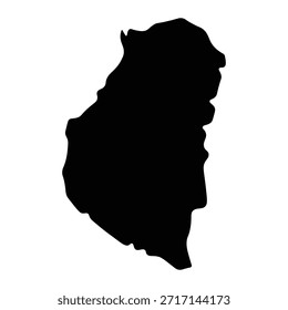 Mapa preto de Entre Ríos isolado no fundo branco. Ilustração vetorial
