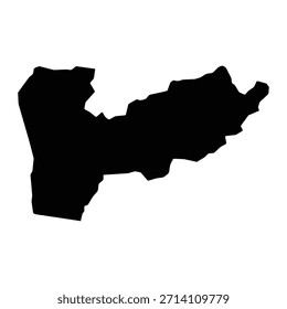 Black map of Farah isolated on white background. Vector illustration