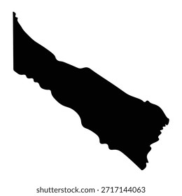 Mapa preto de Formosa isolado no fundo branco. Ilustração vetorial