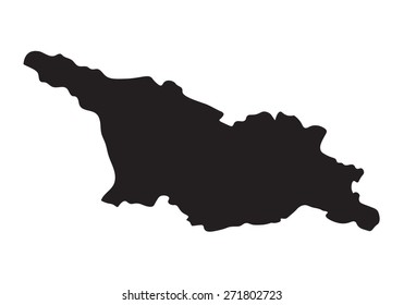 black map of Georgia