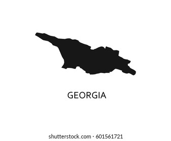 Jamaica To Georgia Map Black Map Georgia Country On White Stock Vector (Royalty Free) 601561721 |  Shutterstock