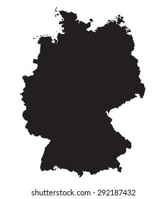 black map of Germany
