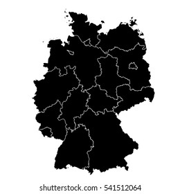 Black map of Germany