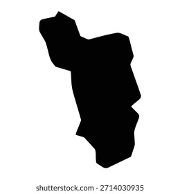 Mapa preto de Goa isolado sobre fundo branco. Ilustração vetorial