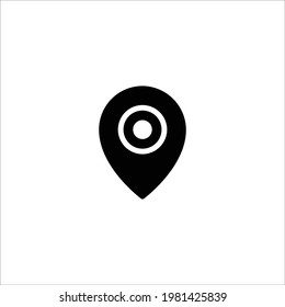 black map icon, location, direction, locators fully editable vector icon