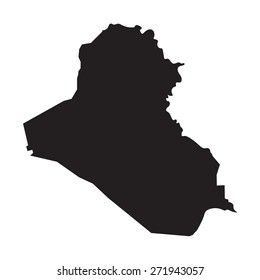 black map of Iraq 