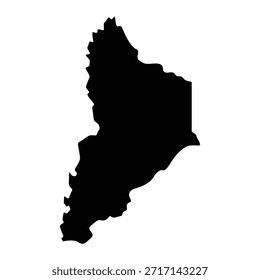Mapa preto de Neuquén isolado no fundo branco. Ilustração vetorial