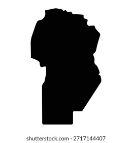 Mapa preto de Córdoba isolado no fundo branco. Ilustração vetorial