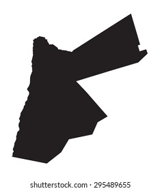 black map of Jordan